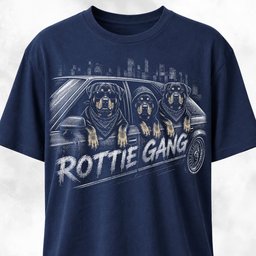 Rottie Gang In A Car T Shirt Gift For Dog Lover