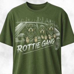 Rottie Gang In A Car T Shirt Gift For Dog Lover