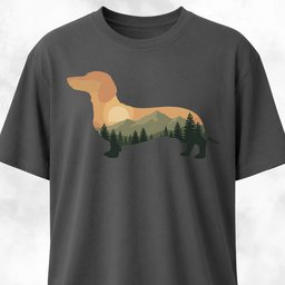 Sunset Dachshund T Shirt Gift For Dog Lover