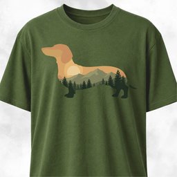 Sunset Dachshund T Shirt Gift For Dog Lover