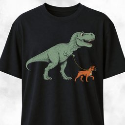 T Rex Walking A Boxer T Shirt Gift For Dinosaur Lover