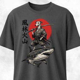 Samurai Italian Greyhound Riding A Shark T Shirt Gift For Dog Lover