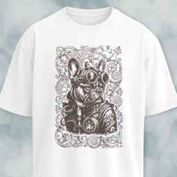 Steampunk French Bulldog T Shirt Gift For Dog Lover