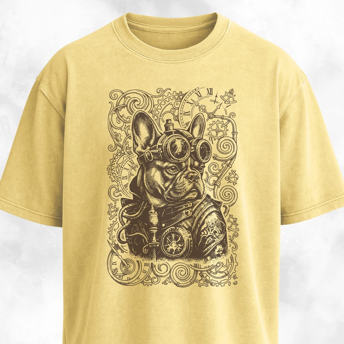 Steampunk French Bulldog T Shirt Gift For Dog Lover