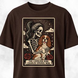 The Cavalier King Charles Spaniel Mom Tarot Card T Shirt Gift For Mom