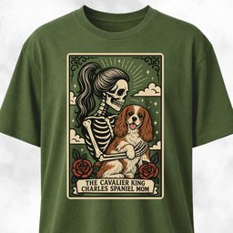 The Cavalier King Charles Spaniel Mom Tarot Card T Shirt Gift For Mom
