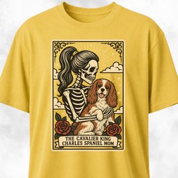 The Cavalier King Charles Spaniel Mom Tarot Card T Shirt Gift For Mom