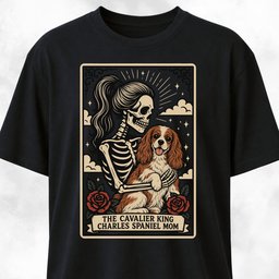 The Cavalier King Charles Spaniel Mom Tarot Card T Shirt Gift For Mom