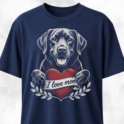 I Love Mom Chest Tattoo Lab T Shirt Gift For Mom