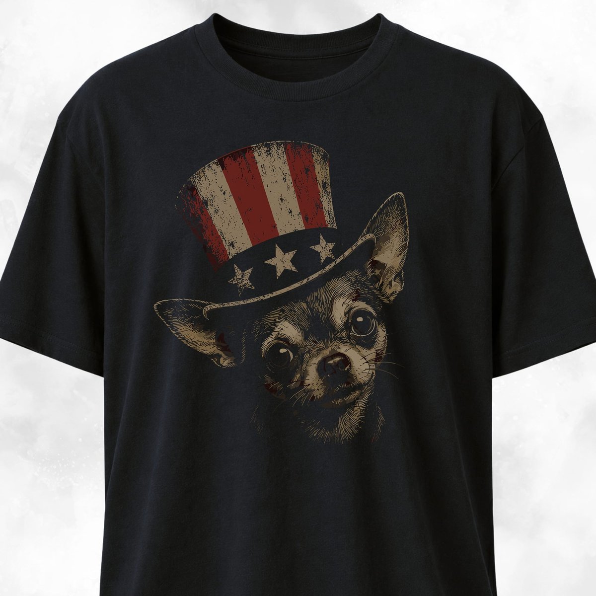 Uncle Sam Chihuahua T Shirt Gift For Dog Lover