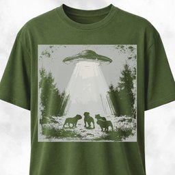 Ufo Beaming Bulldogs T Shirt Gift For Dog Lover