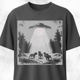 Ufo Beaming Bulldogs T Shirt Gift For Dog Lover