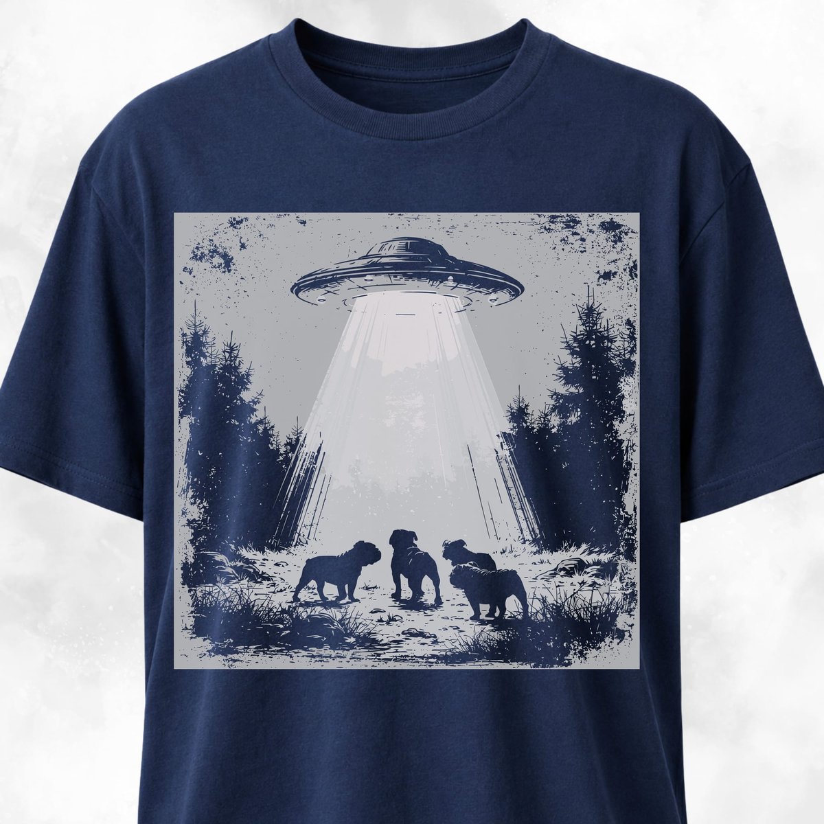 Ufo Beaming Bulldogs T Shirt Gift For Dog Lover