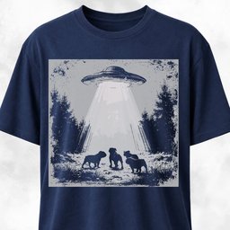 Ufo Beaming Bulldogs T Shirt Gift For Dog Lover