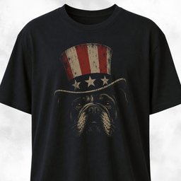 Uncle Sam Bulldog T Shirt Gift For Dog Lover