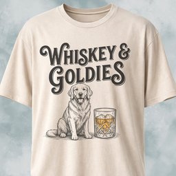 Whiskey And Goldies T Shirt Gift For Dog Lover