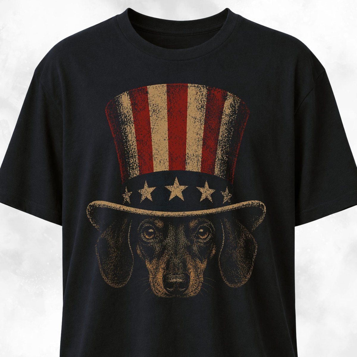 Uncle Sam Doxie T Shirt Gift For Dog Lover