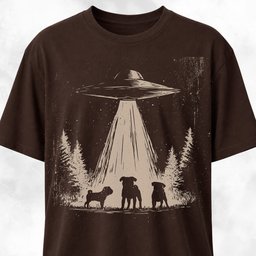 Ufo Beaming Pugs T Shirt Gift For Dog Lover
