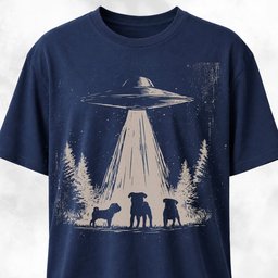 Ufo Beaming Pugs T Shirt Gift For Dog Lover