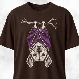 Upside Down Labrador Bat T Shirt Gift For Dog Lover
