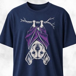 Upside Down Labrador Bat T Shirt Gift For Dog Lover