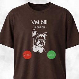 Vet Bill Is Calling Frenchie T Shirt Gift For Dog Lover