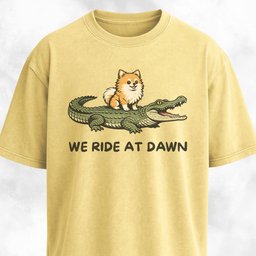 We Ride At Dawn Pomeranian T Shirt Gift For Dog Lover