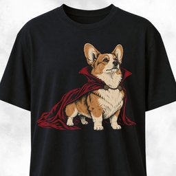 Vampire Corgi In A Dragging Cape T Shirt Gift For Dog Lover