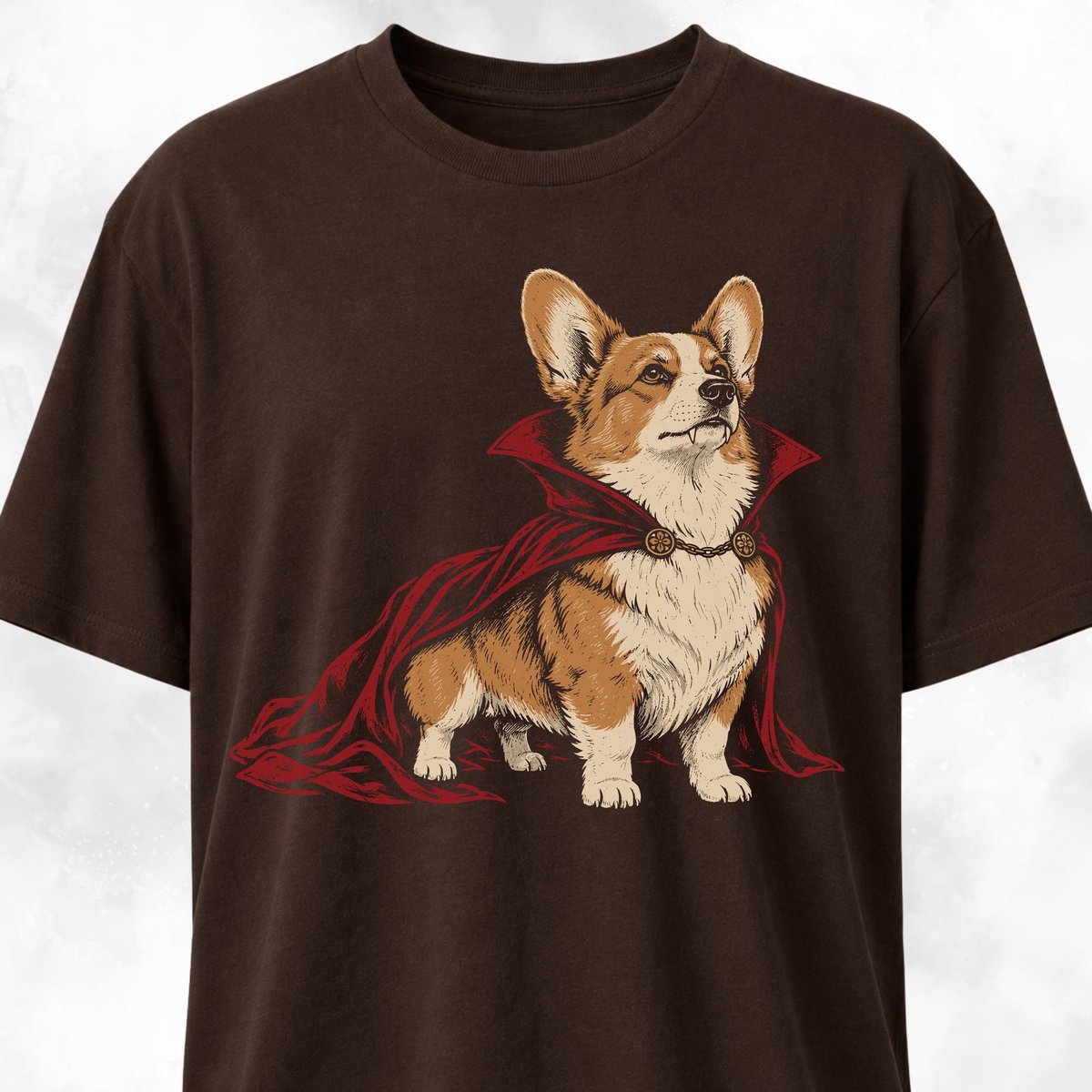 Vampire Corgi In A Dragging Cape T Shirt Gift For Dog Lover