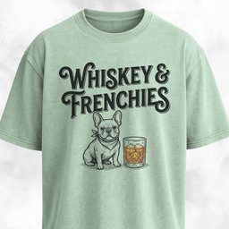 Whiskey And Frenchies T Shirt Gift For Dog Lover
