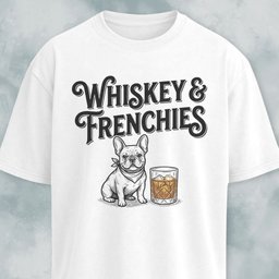 Whiskey And Frenchies T Shirt Gift For Dog Lover