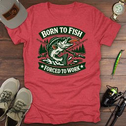Born To Fish T Shirt Gift For Fishing Enthusiast
