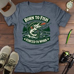 Born To Fish T Shirt Gift For Fishing Enthusiast