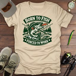 Born To Fish T Shirt Gift For Fishing Enthusiast