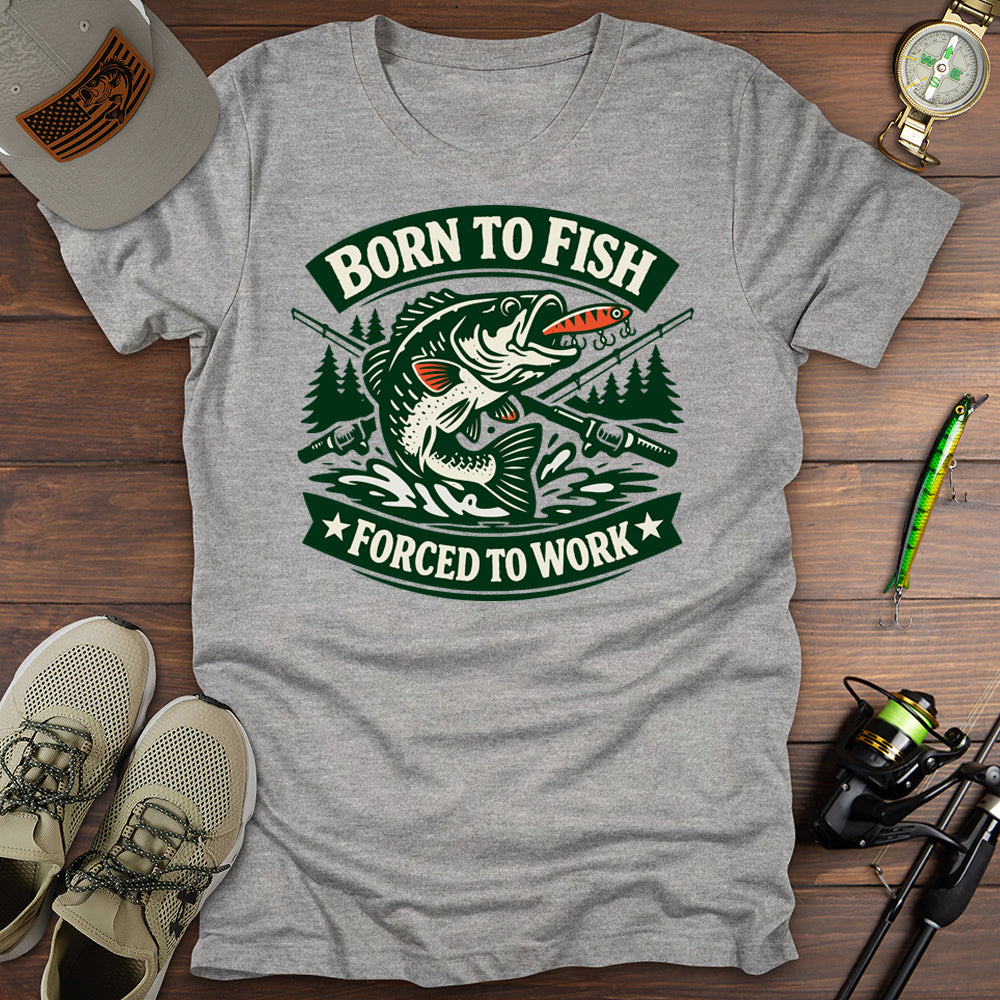 Born To Fish T Shirt Gift For Fishing Enthusiast