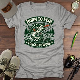 Born To Fish T Shirt Gift For Fishing Enthusiast