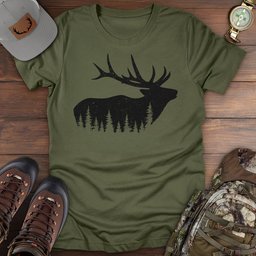 Elk Forest T Shirt Gift For Fishing Enthusiast