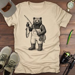 Bear Fishing T Shirt Gift For Fishing Enthusiast