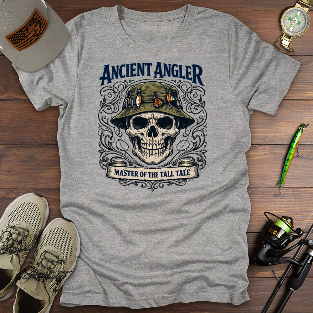 Ancient Angler T Shirt Gift For Fishing Enthusiast