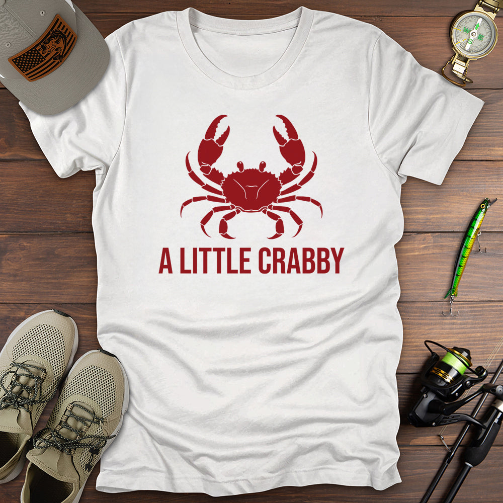 A Little Crabby T Shirt Gift For Fishing Enthusiast