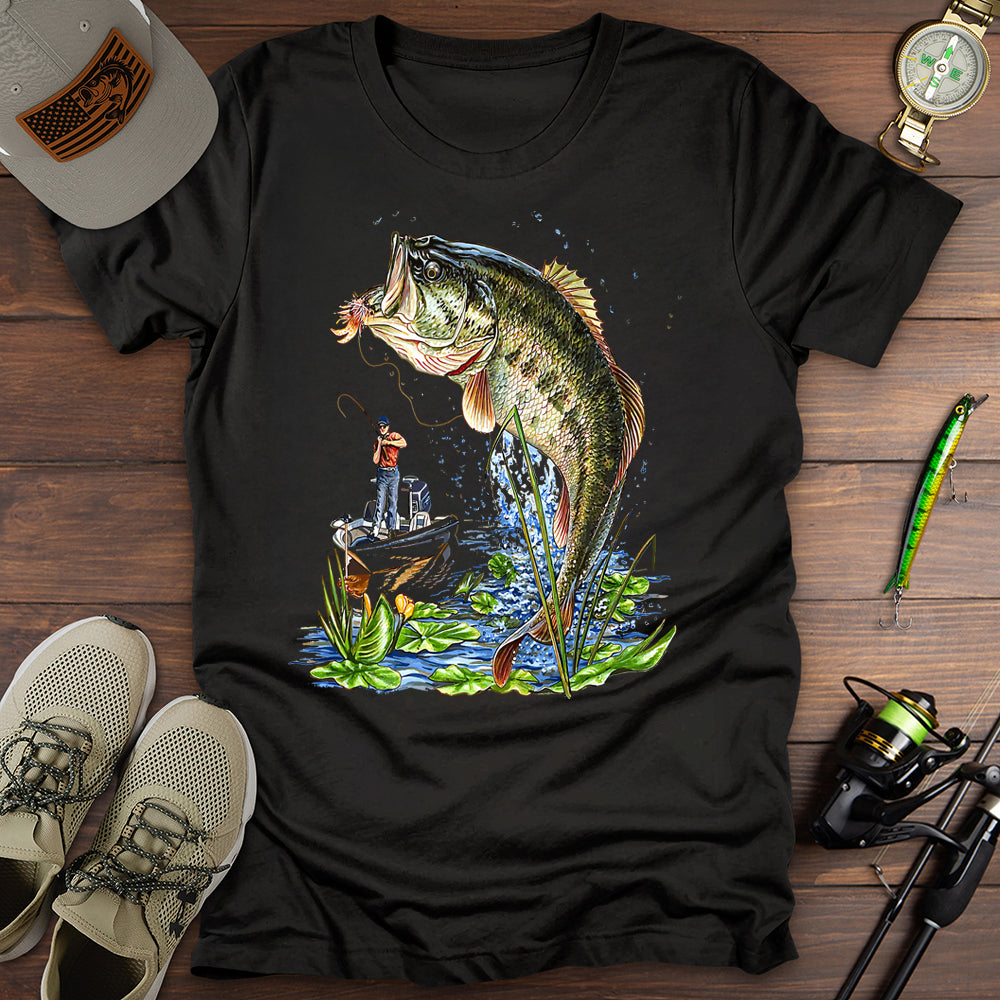 Bass Fishing T Shirt Gift For Fishing Enthusiast