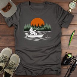 Bigfoot Fishing T Shirt Gift For Fishing Enthusiast