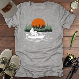 Bigfoot Fishing T Shirt Gift For Fishing Enthusiast