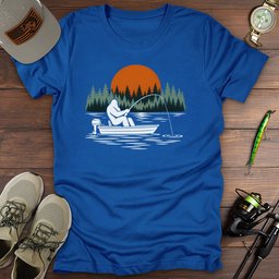 Bigfoot Fishing T Shirt Gift For Fishing Enthusiast