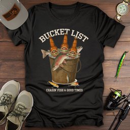 Bucket List Fishing T Shirt Gift For Fishing Enthusiast