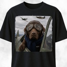Ww2 Labrador Pilot T Shirt Gift For Dog Lover