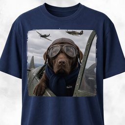 Ww2 Labrador Pilot T Shirt Gift For Dog Lover