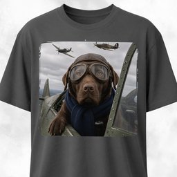 Ww2 Labrador Pilot T Shirt Gift For Dog Lover
