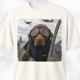 Ww2 Labrador Pilot T Shirt Gift For Dog Lover