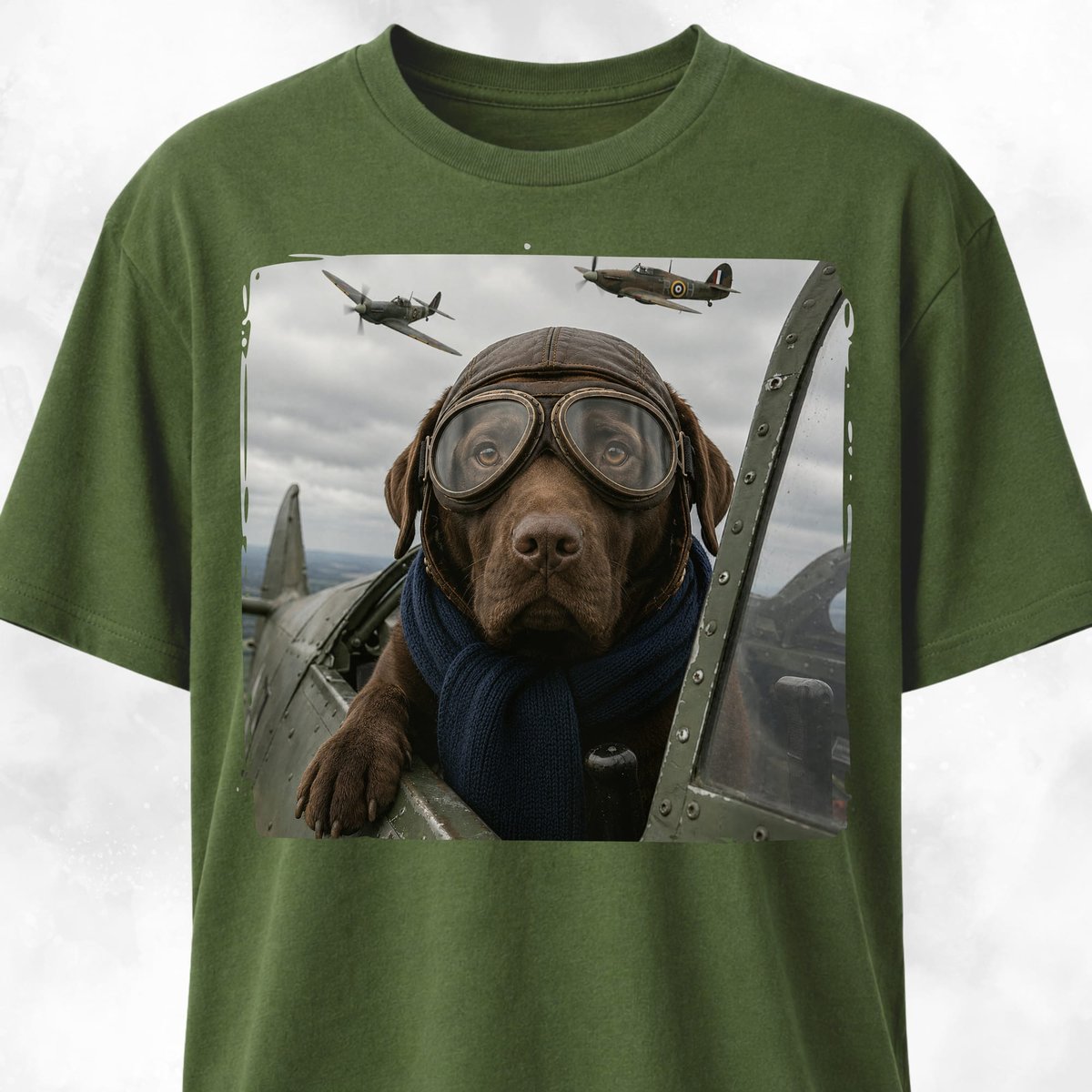 Ww2 Labrador Pilot T Shirt Gift For Dog Lover
